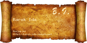 Barok Ida névjegykártya